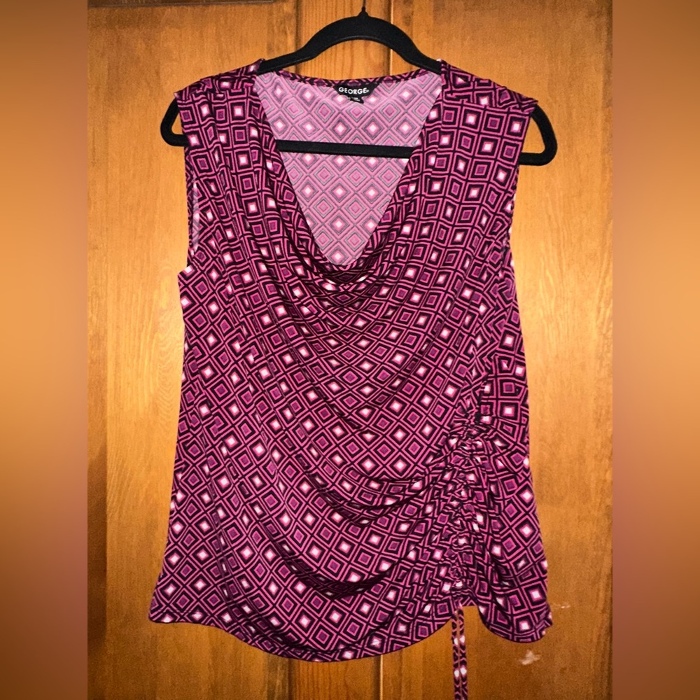 George Blackberry Diamond Work Blouse